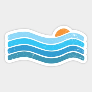 Sunset Ocean Waves Sticker